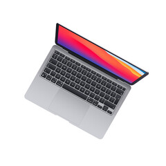 Wall Mural - laptop realistic computer in mockup style. laptop computer or notebook. laptop isolated on a white b