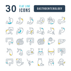 Wall Mural - gastroenterology. collection of perfectly thin icons for web design, app, and the most modern projec