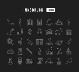 Wall Mural - innsbruck. collection of perfectly thin icons for web design, app, and the most modern projects. the