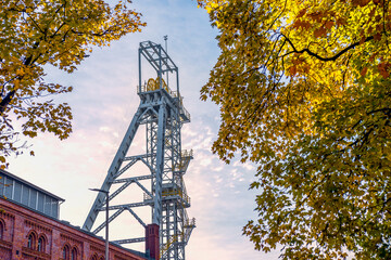 Engine room building and mine shaft tower 