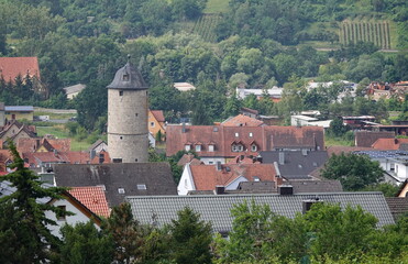 Canvas Print - Weinberg und Kereturm in Eibelstadt