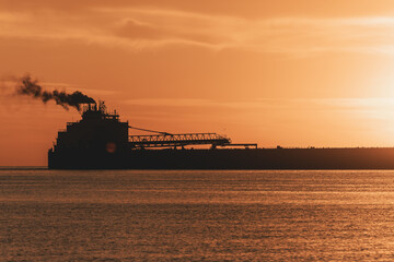 Duluth Shipping Great Lakes Boat Ship Laker Lake Superior Sunrise Minnesota MN