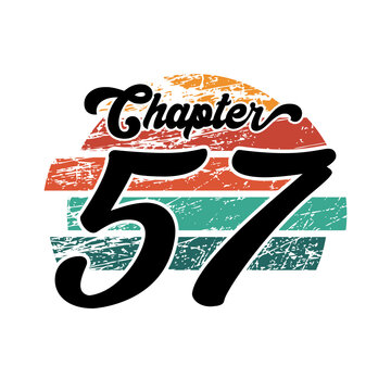Chapter 57 Vintage design, fifty seven birthday typography design
