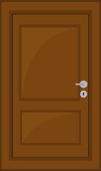 Vector illustration of a classic wooden door