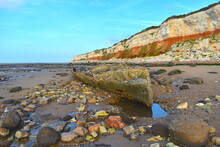 Shipwreck In Norfolk The Main Hunstanton Beach Is Long West-facing Pebbly Featuring A Calm Shallow Sea When The Tide Goes Out Miles Of Sand Are Exposed Which Are Fun To Explore Being Aware Of The Time