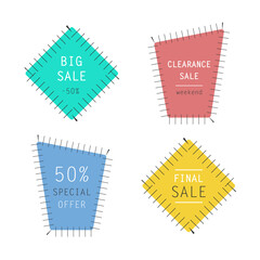 Wall Mural - Different shape of banners set - isolated on white background. Collection of colorful and modern vector design. Trendy illustration