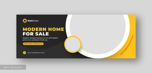 real estate social media facebook cover web banner template