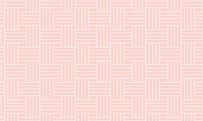 Wall Mural - Geometric Pattern Of Squares Connecting White Lines On A Pink Background