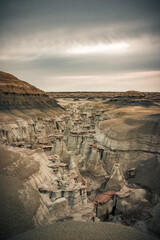 City ​​of stone and clay. Stone city. City center. Unusual place on Earth in Beast, New Mexico, USA