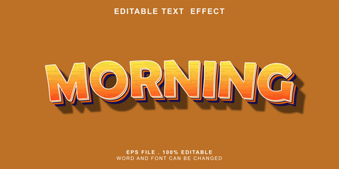 Wall Mural - text-effect-editable-morning