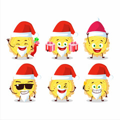 Sticker - Santa Claus emoticons with cheese tart cartoon character