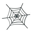 © Flatman vector 24 - Spider net in drawing style isolated vector. Halloween cartoon on white background.