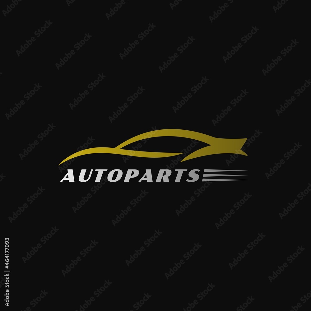Car Parts Logo Design Auto Parts logo design. Combination of Car with Speed symbol, for Auto ...
