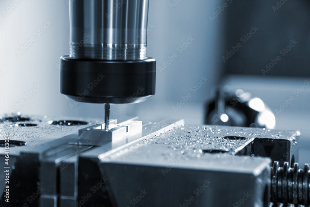 Drilling cutting metalworking process. Precision industrial CNC ...