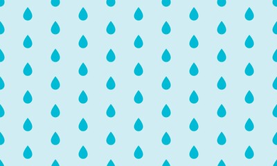 Wall Mural - pattern water droplets of rain with blue background, seamless geometric