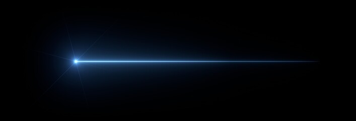 ray of blue light tracing the movement.