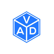 VAD Letter Logo Design On Black Background. VAD Creative Initials Letter Logo Concept. VAD Letter Design. 
