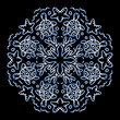 Vector circle of mandala with turtle ornament pattern.