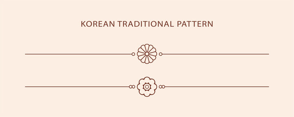 Korean traditional line pattern. Asian style. Chinese culture. Vector abstract graphic illustration. Korea, china symbol.
