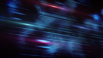 Wall Mural - abstract flowing particle lines data concept background loop/ 4k animation of an abstract technology