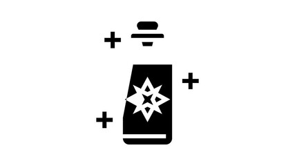 Wall Mural - potion boho animated glyph icon. potion boho sign. isolated on white background