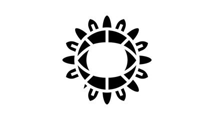 Wall Mural - eye boho animated glyph icon. eye boho sign. isolated on white background