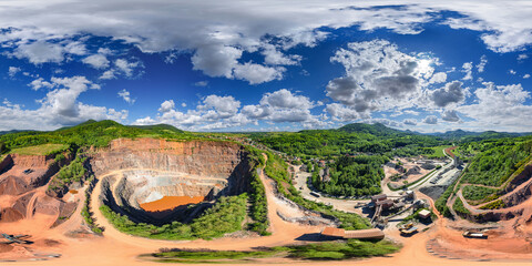 Wall Mural - mining pit Albersweiler Germany 360° x 180° airpano