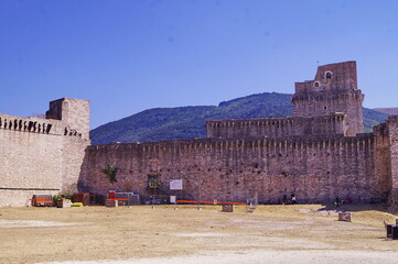 Wall Mural - Rocca Major in Assisi, Italy