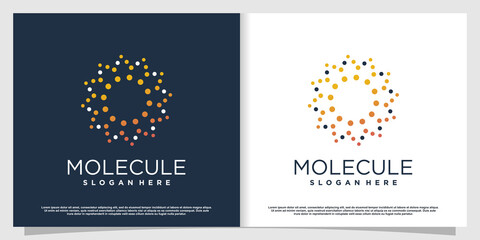 Wall Mural - Molecule logo design with modern creative concept Premium Vector part 4