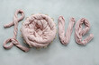 © Mila - pink love with nest background for newborn and baby