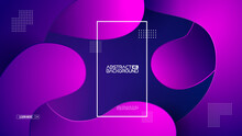 Geometric Background Flat Layout Template On Purple Gradient Backdrop. Modern Style Future Poster Template. Graphic Design Element With Geometric Shape. Modern Template Vector Design. EPS 10.