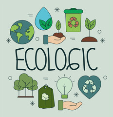 Sticker - ecologic illustration design