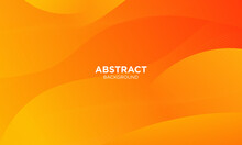 Abstract Orange Waves Geometric Background. Modern Background Design. Gradient Color. Fluid Shapes Composition. Fit For Presentation Design. Website, Banners, Wallpapers, Brochure, Posters
