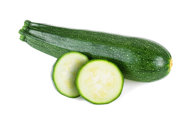 Wall Mural - zucchini isolated on white background