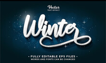 Glittering Winter Text Effect Editable Eps Cc