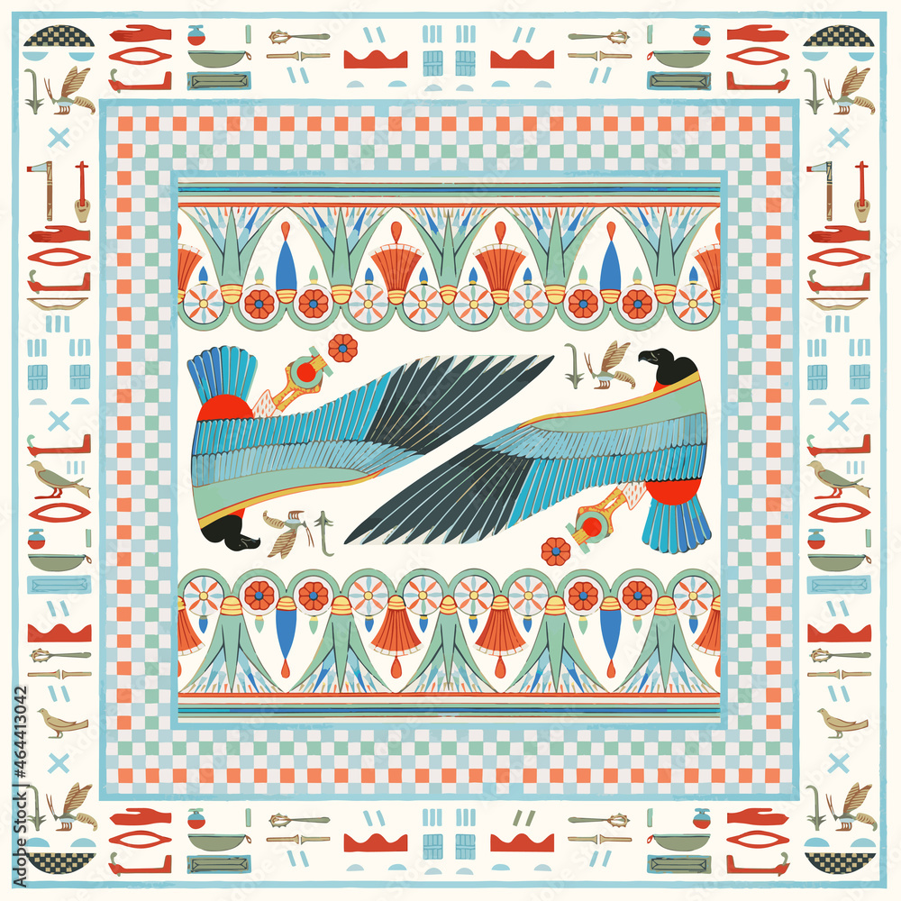 Egyptian ornamental seamless pattern background vector Stock Vector ...