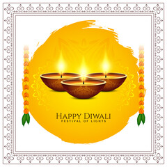 Stylish Happy Diwali festival elegant celebration background design