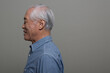 © amanaimages - 遠くを見つめるシニア男性の横顔