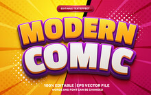Modern Comic Cartoon Game Hero Style 3d Editable Text Effect