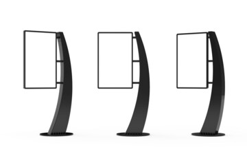 Aufkleber - Blank Trade Show LCD Screen Stand Display Billboard as Template for Your Design. 3d Rendering