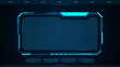 Blue control panel abstract Technology Interface hud on black background vector design.