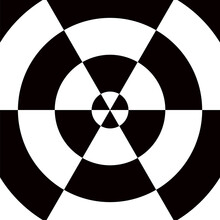 Black And White Abstract Checkerboard For Background. Circular Composition. Editable Colors. Tile Pattern In EPS8. #2
