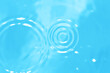 Circles on water top view radial pattern on liquid
