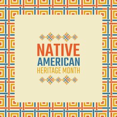 vector graphic of native american heritage month good for native american heritage month celebration. flat design. flyer design.flat illustration.