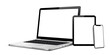 © fad82 - Modern laptop computer with smartphone and tablet