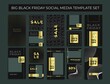 © Anna - GOLD Set of black Friday 2021 sale post social media pack template premium poster vector. Black Friday sale label template design for banner, idea, cover, booklet, print, flyer, card, poster, badge