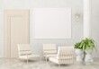 © Johnstocker - 3D Mockup photo frame in Modern interior of living room