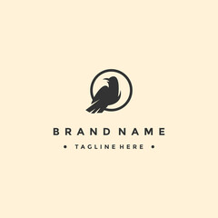 Canvas Print - bird logo vector line outline monoline art icon