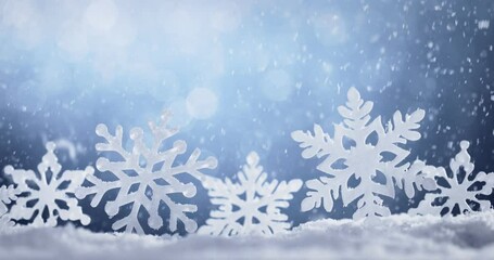 Wall Mural - Christmas snowflakes background