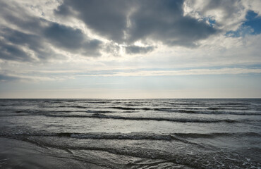 Canvas Print - Dramatic sky over Baltic Sea, Lithuania